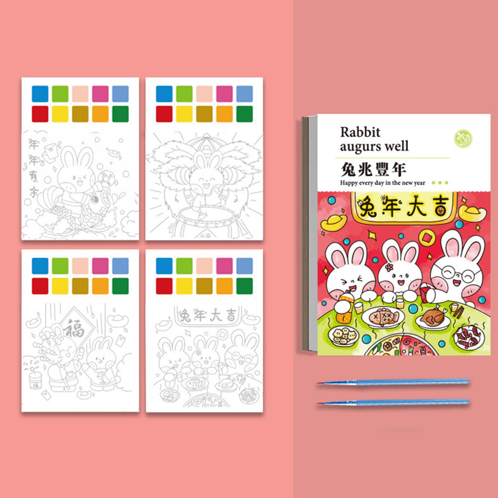 Watercolor Painting Toy DIY Art Drawing Colorable for Home Coloring Game