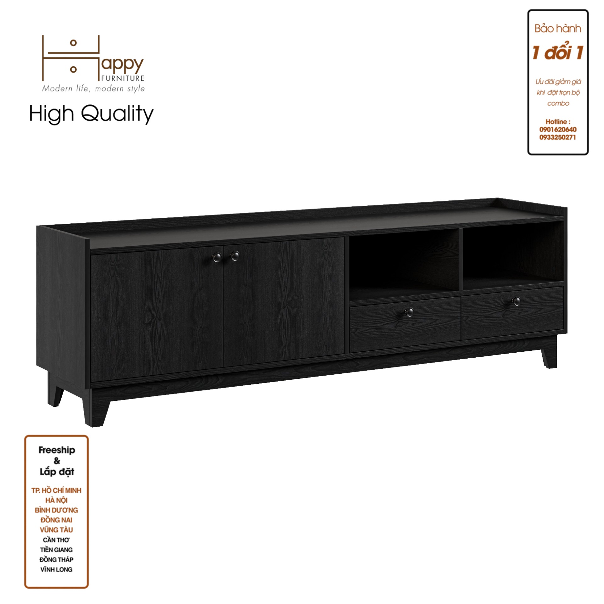 [Happy Home Furniture] KINA , Kệ ti vi 6 ngăn , 180cm x 40cm x 56cm ( DxRxC), KTV_010