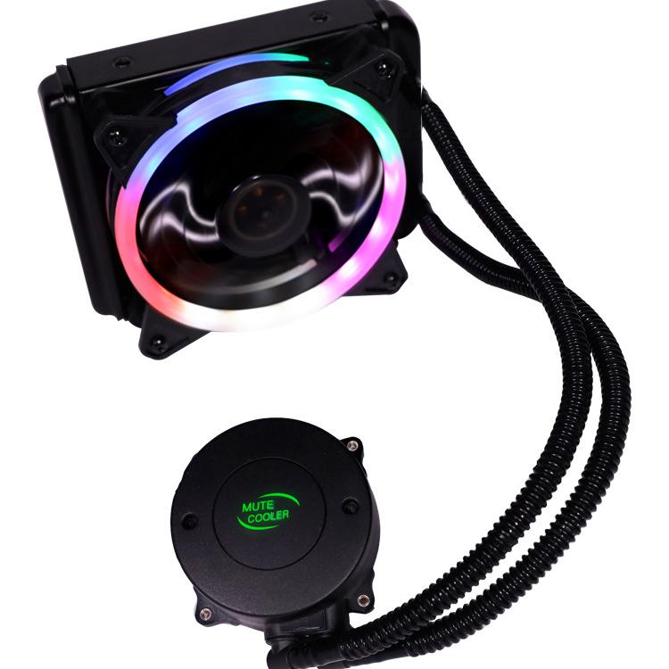 Giá rẻ nhất RGB tất cả trong một làm mát bằng nước tản nhiệt máy tính để bàn quạt CPU tản nhiệt máy tính tắt tiếng đa nền tảng 120 240
