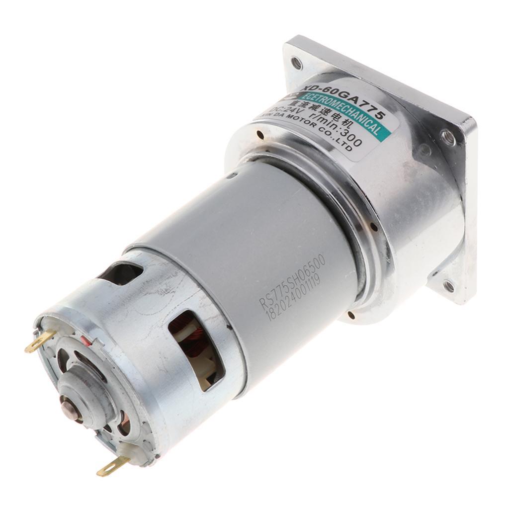 Micro Speed Reduction Geared Motor Reversible DC 24V 35W 300RPM