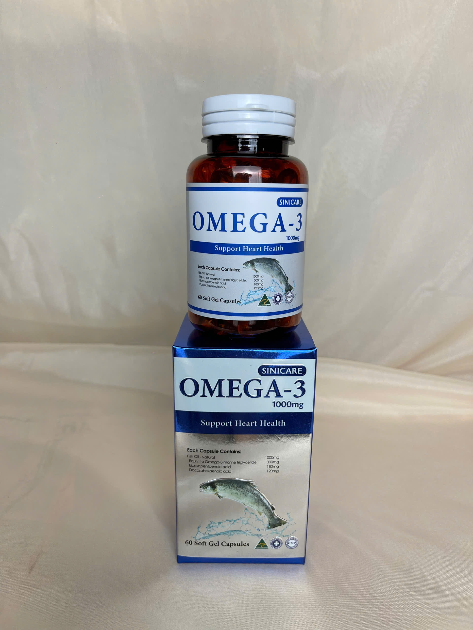 OMEGA-3 1000mg Sinicare 90 Viên MADE IN AUSTRALIA - Hỗ trợ tim mạch, lưu thông máu huyết