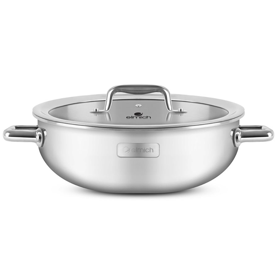 Bộ nồi inox liền khối Elmich Trimax ECO EL-8002 size 16, 20, 22, lẩu xào 28cm