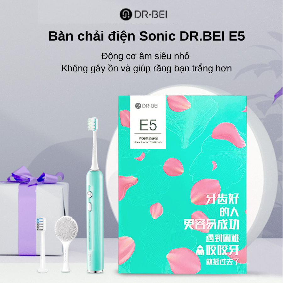 Bàn Chải Điện Dr Bei E5 Rung Sonic Làm Trắng Răng  Massage Rửa Mặt