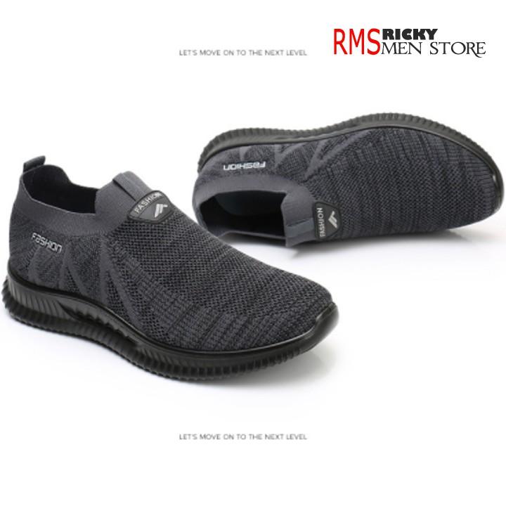 Giày thể thao nam trung niên cao cấp - Giày lười vải nam thoáng khí cho bố RICKYMEN M8E