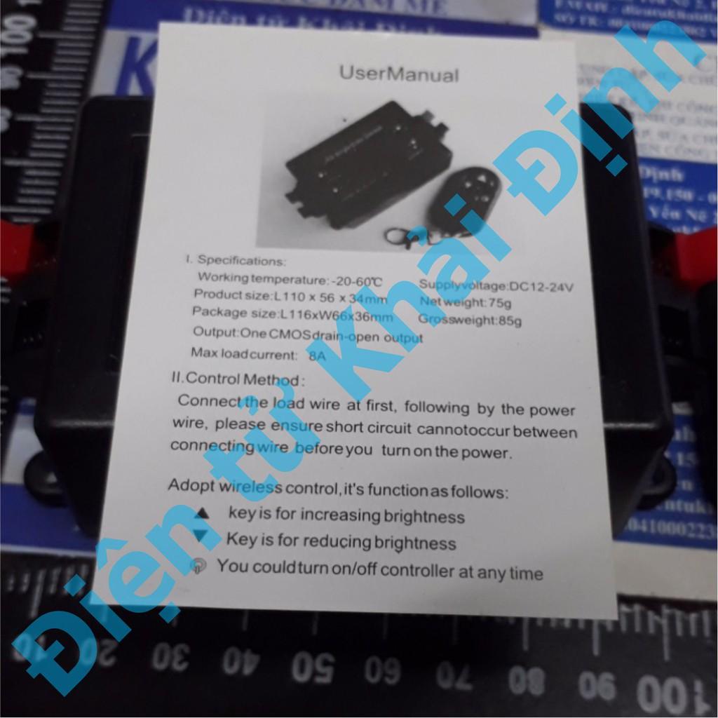 module RF DIMMER 12-24Vdc 8A điều khiển độ sáng LED kde2657