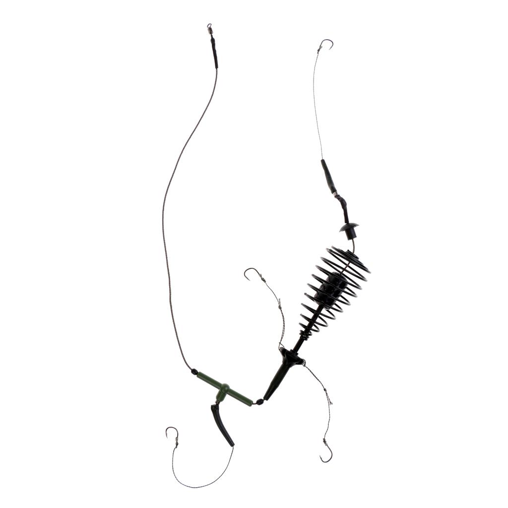 Carp Fishing Explosion Sting Hook with Sinker Lead Bait Feeder Holder