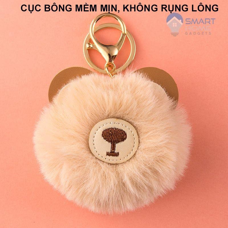 Móc Khoá Cute - Móc Khóa Gấu Bông Lông Xù Cực Dễ Thương, Đeo Cặp, Đeo Túi Xách Xinh Xắn Cho Bạn Gái