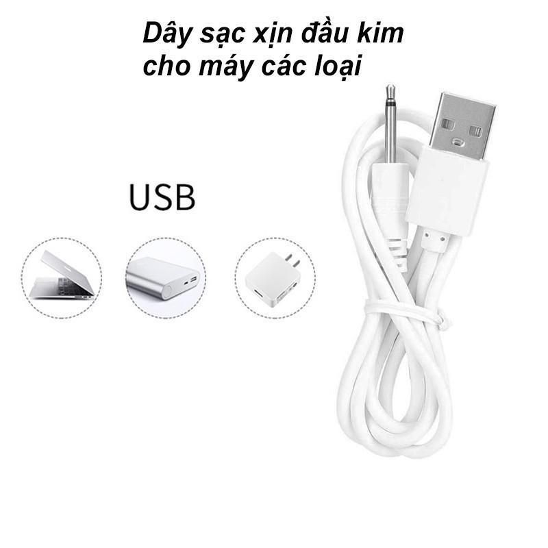 Dây sạc máy massage mini USB đầu kim châm 16mm, cho máy massage mặt mắt body toàn thân đầu nhọn sạc nhanh (Có Hàng)