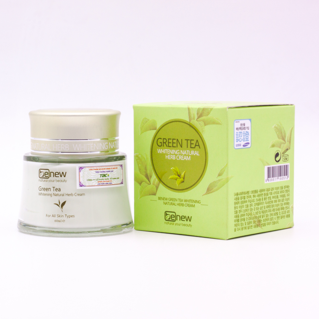 Kem dưỡng ẩm, trắng da Trà xanh Hàn Quốc Benew Green Tea (60ml)