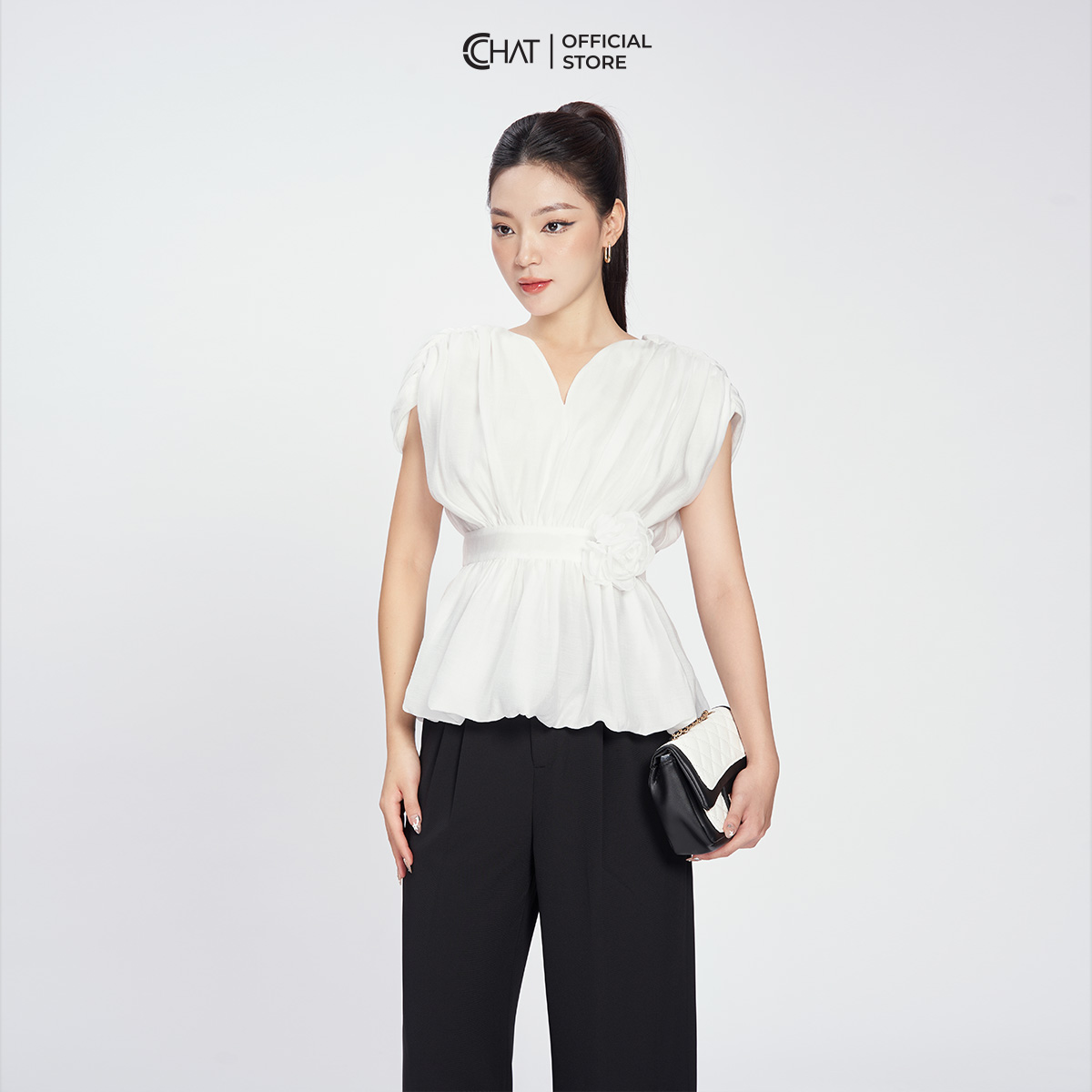 Quần Ống Rộng CCHAT Dáng Suông 2 Ly Chất Tuytsi Cao Cấp Mềm Mịn 53QDS2013ST