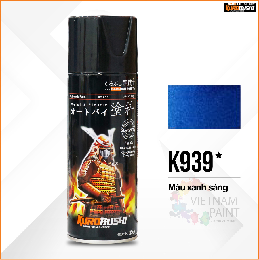 Sơn Samurai  - MÀU XANH SÁNG Kawasaki K939 (400ml)