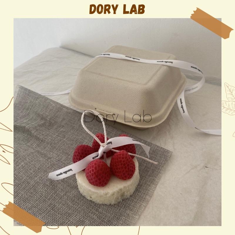 Nến Thơm Bánh Kem Dâu Tây Handmade Không Khói, Quà Tặng Ý Nghĩa - Dory Lab