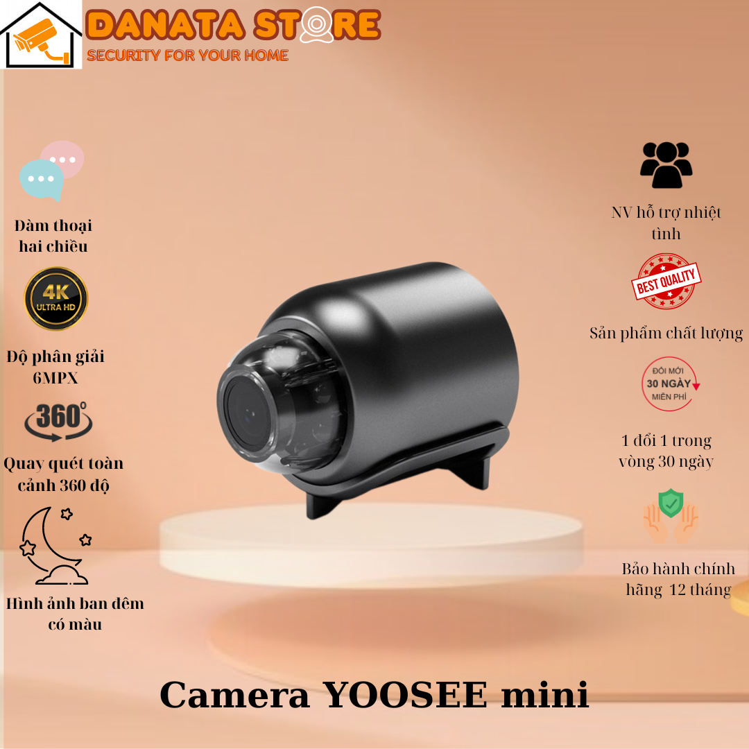 Camera Mini 1080P WiFi Có Thể Điều Khiển Từ Xa Tiện Dụng Cho Gia Đình / Văn Phòng- Hàng chính hãng