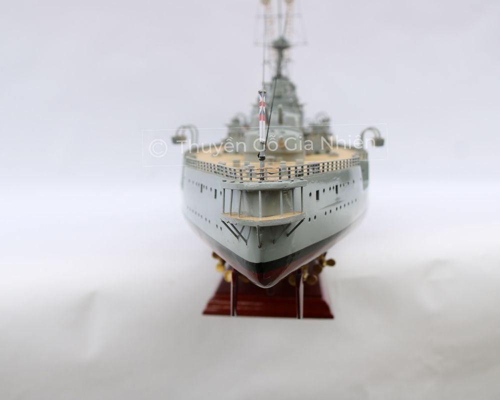 Mô Hình Thuyền Gỗ Phong Thủy Dạng Thuyền Chiến HMS Iron Duke Chính Hãng Hàng Xuất Khẩu Chất Lượng Cao