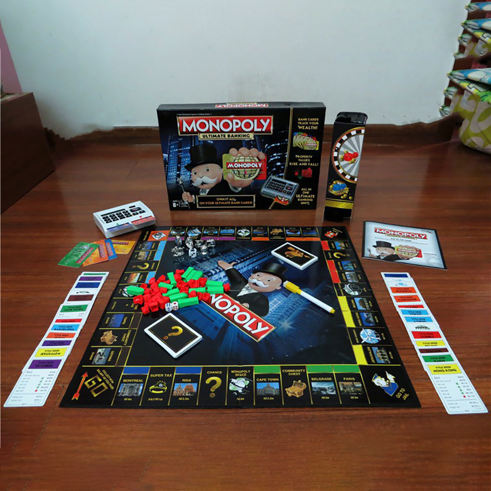 Bộ Cờ Tỷ Phú Monopoly 4.0 Board Game Có Máy Ngân Hàng điện tử quẹt thẻ ATM tự động