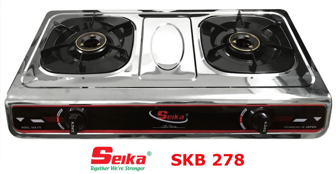 Bếp Gas Đôi Toàn Thân Inox Seika SKB278 - Hàng Chính Hãng