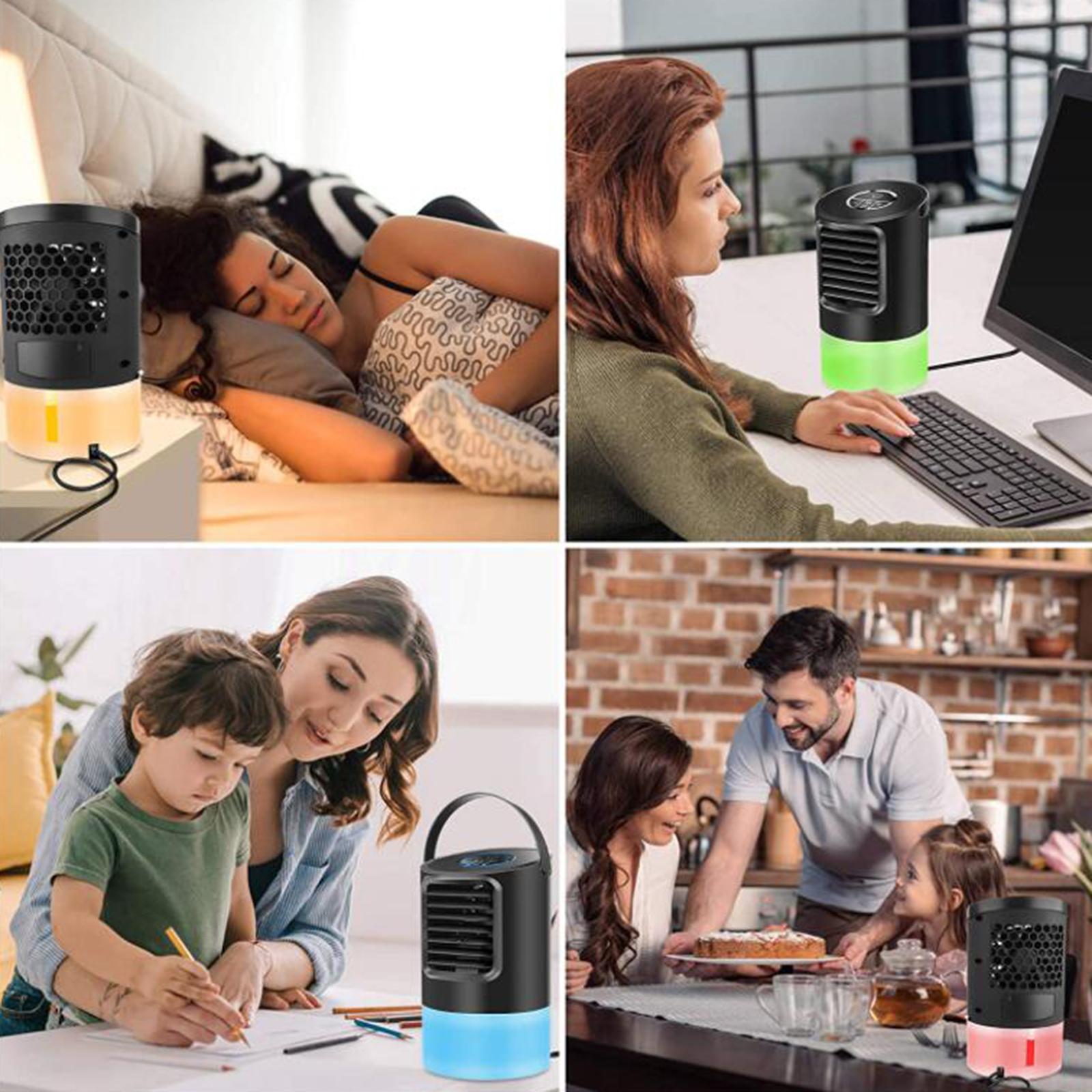 Mini Air Conditioner Fan Bedroom Air Cooler with Timer EU Plug