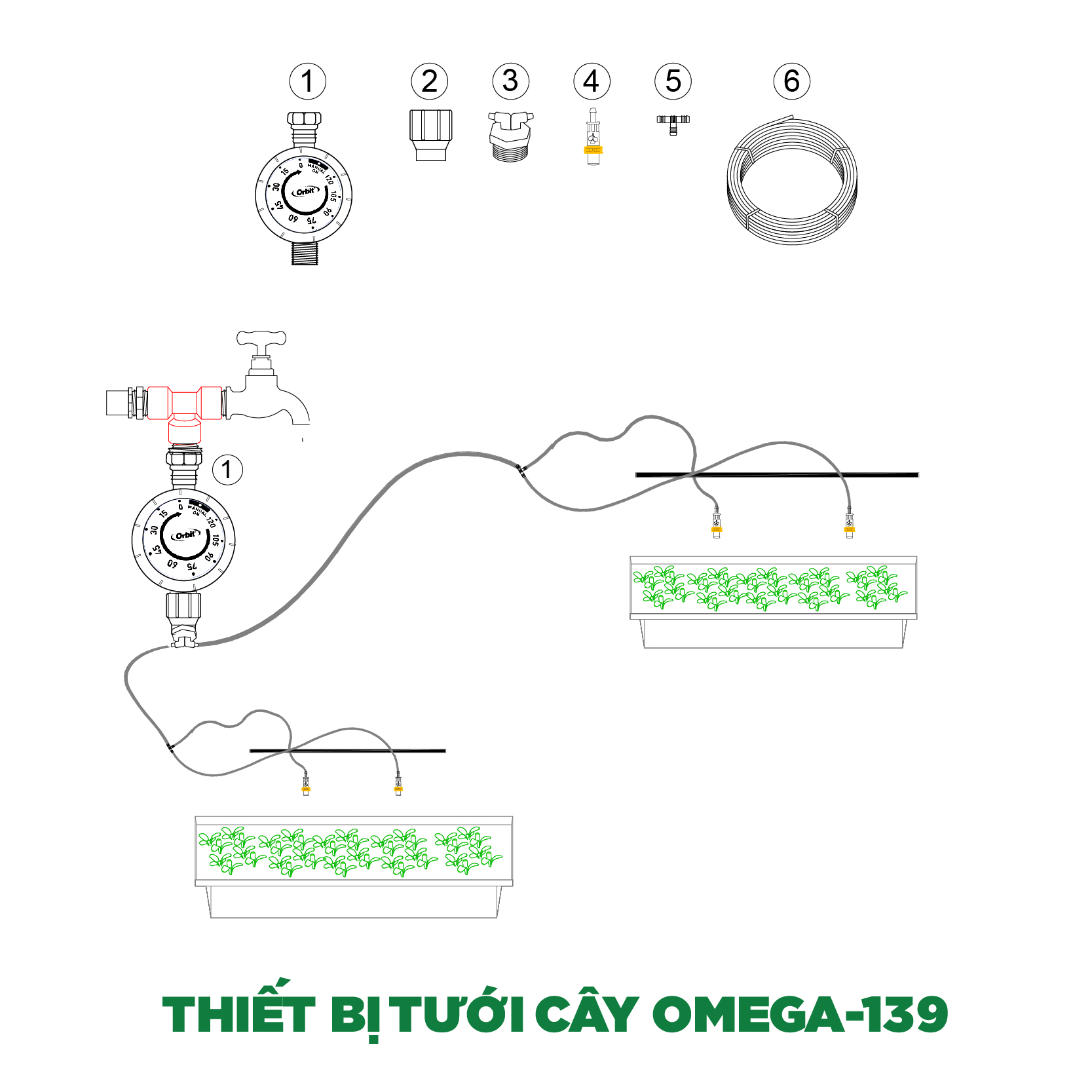 Tưới cây tự động OMEGA-139