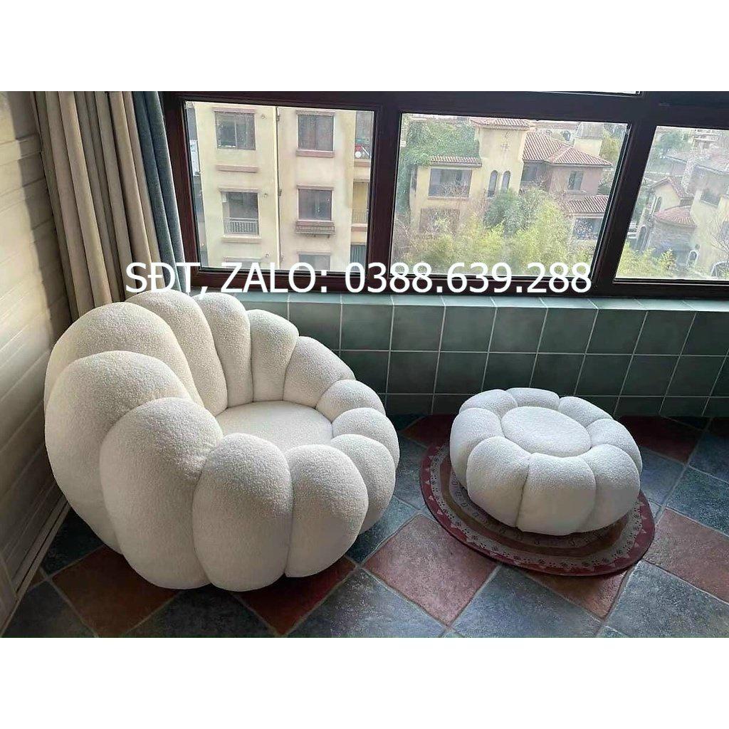 Ghế sofa thư giãn bí ngô kèm đôn