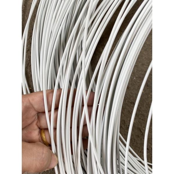 1 Mét dây thép bọc nhựa màu trắng loại 2,5 li không rỉ- hàng tốt, chất lượng