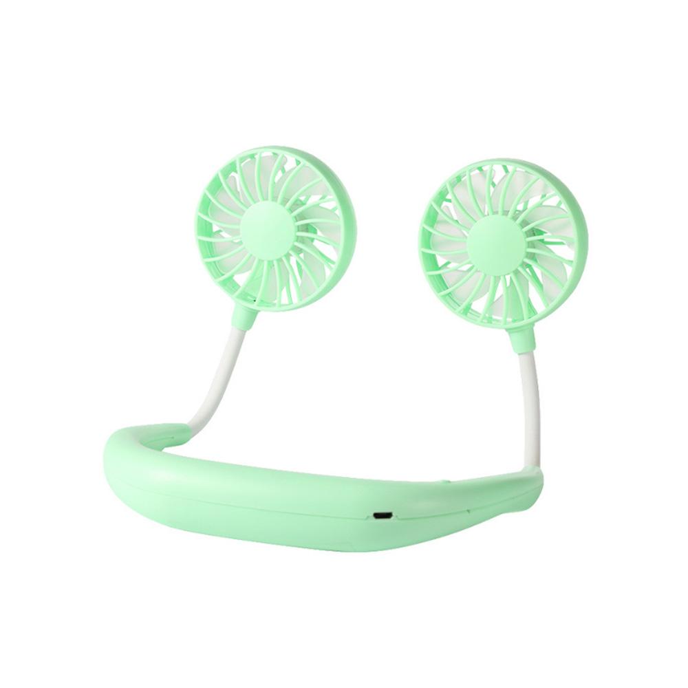 Quạt đeo cổ di động mini có thể xoay 360 độ có 3 chế đồ điều chỉnh tốc độ hỗ trợ USB