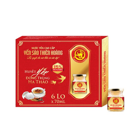 [ Combo 2 Hộp ] Huyết Yến Đông Trùng Hạ Thảo ( 6 Lọ/ Hộp)