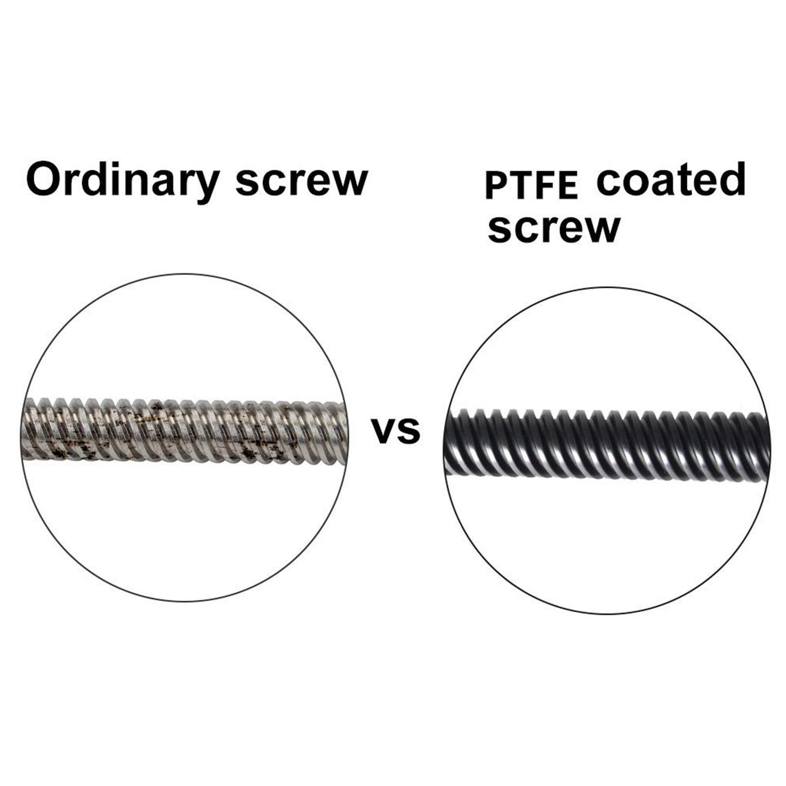 Black T8 PTFE   Screw Rod 8mm w/ Nut for  Ender3 V2 3D Printer Parts