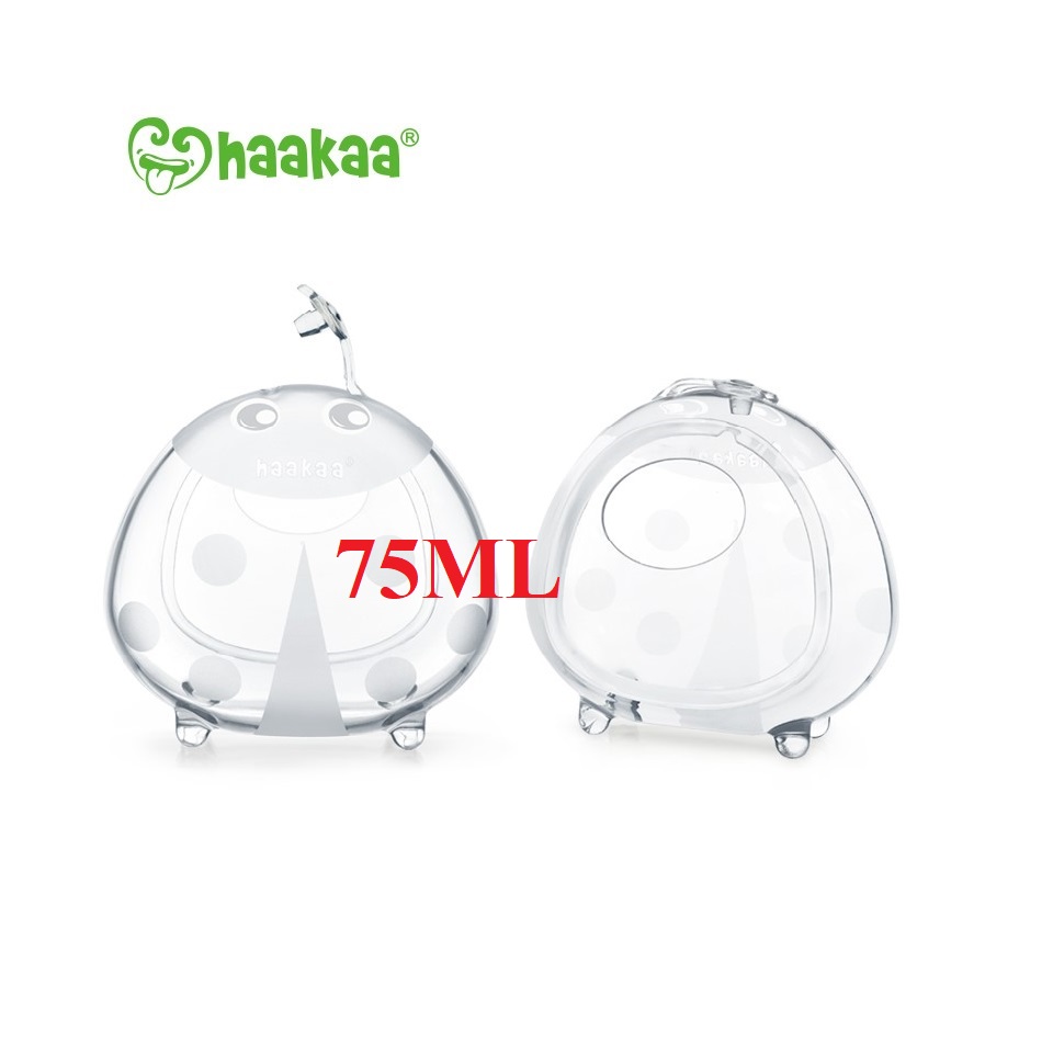 Miếng lót hứng sữa con bọ rùa HaaKaa. Dung tích 40ml và 75ml. Chất liệu silicone cao cấp, an toàn. Không chứa BPA, PVC và phthalate