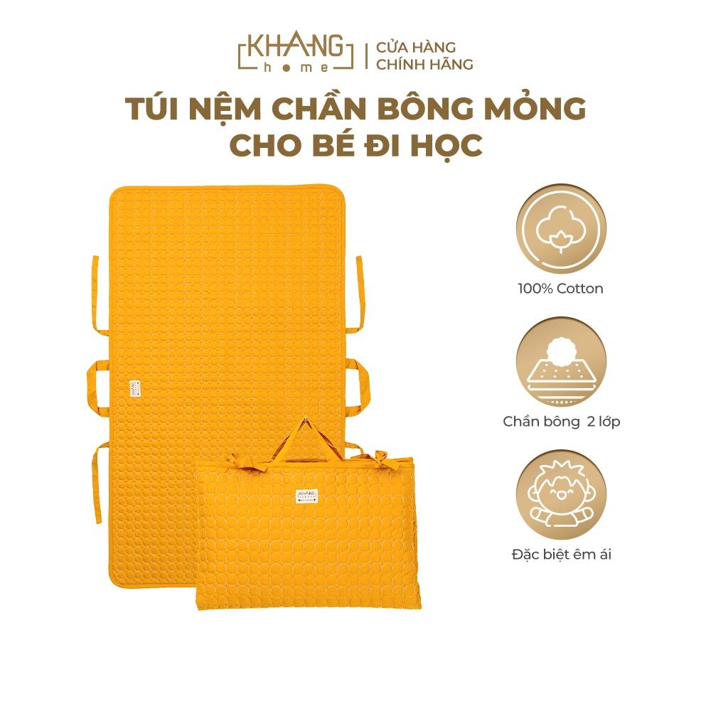 Túi Nệm Cho Bé Đi Học Chần Bông Khang Home - Chần Bông 2 Lớp, Mỏng Nhẹ, Tiện Lợi, Bé Say Giấc An Toàn Ở Mọi Nơi