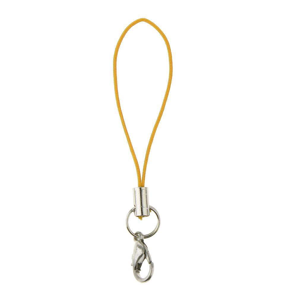 3-5pack 20pcs DIY Mobile Cellphone Keychain Lanyard Charms DIY Rope Yellow
