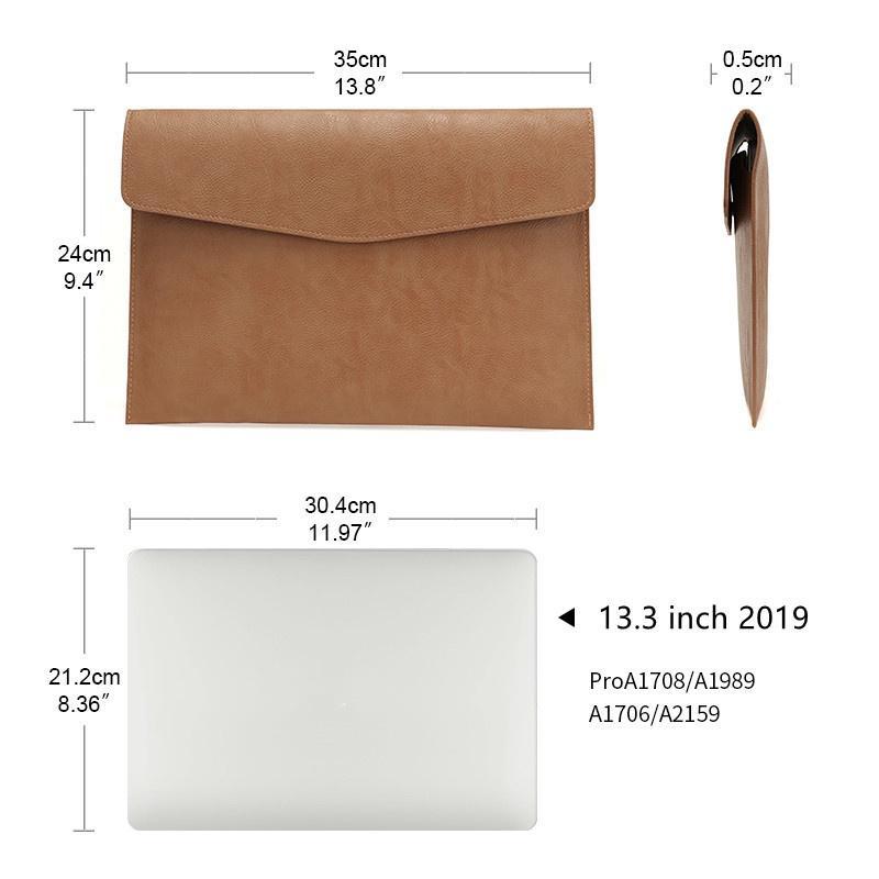 Túi Da PU Đựng Laptop 13-14 inch Cho MacBook Air M1 13.3 A1932 A2337/Pro 13.3/Pro 14 2021 MacBook Pro 14 2021 A2442
