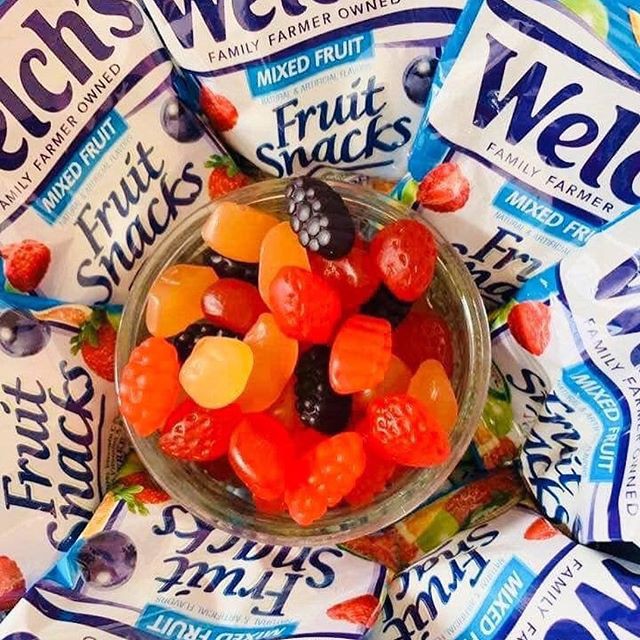 Combo 10 Túi Kẹo Dẻo Trái Cây Hỗn Hợp - Welch's Mixed Fruit Snack (22,7g/gói) Bổ Sung Vitamin Từ Trái Cây Tươi Của Mỹ, Tăng Sức Đề Kháng Cho Cơ Thể