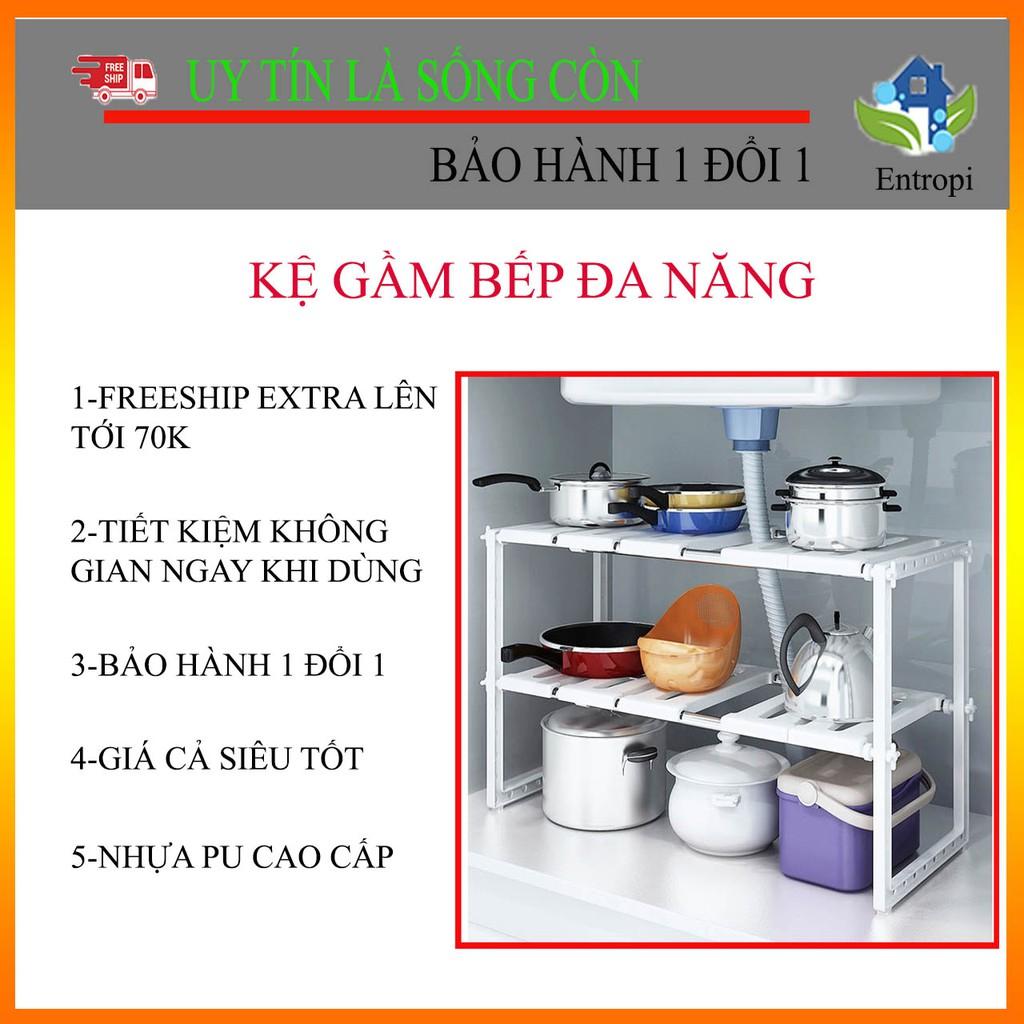 KỆ GẦM BẾP ĐỂ XONG NỒI DỤNG CỤ NHÀ BẾP ĐIỀU CHỈNH ĐỘ DÀI TÙY Ý