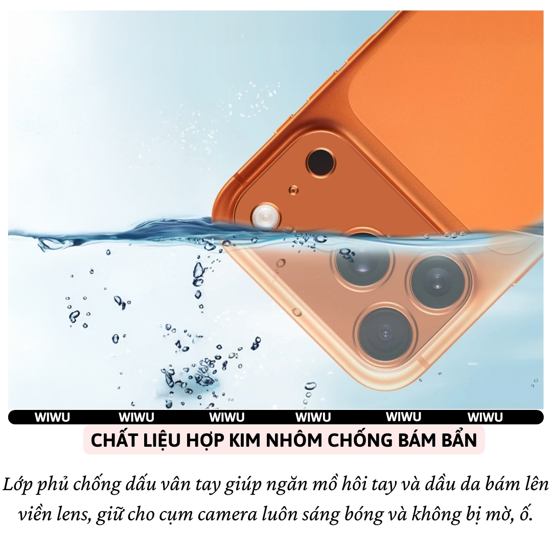 Kính Cường Lực Camera Full Viền TitanGuard cho iPhone 17 Pro Max / iPhone 17 Pro hiệu WIWU Armor Deck AR Chống loa Chống trầy, độ cứng 9H+, Siêu nét 8K, Chất liệu nhôm hàng không, Không làm giảm chất lượng ảnh - Hàng nhập khẩu