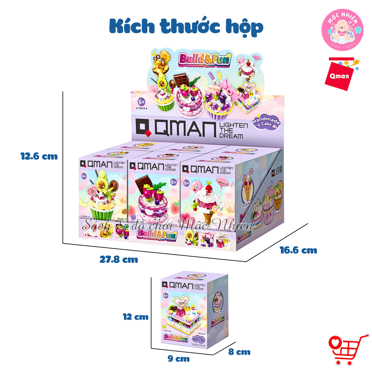 Đồ Chơi Lắp Ráp, Xếp Hình Qman 35019 - Món Tráng Miệng (594 mảnh ghép) - Dành cho bé gái từ 6 tuổi