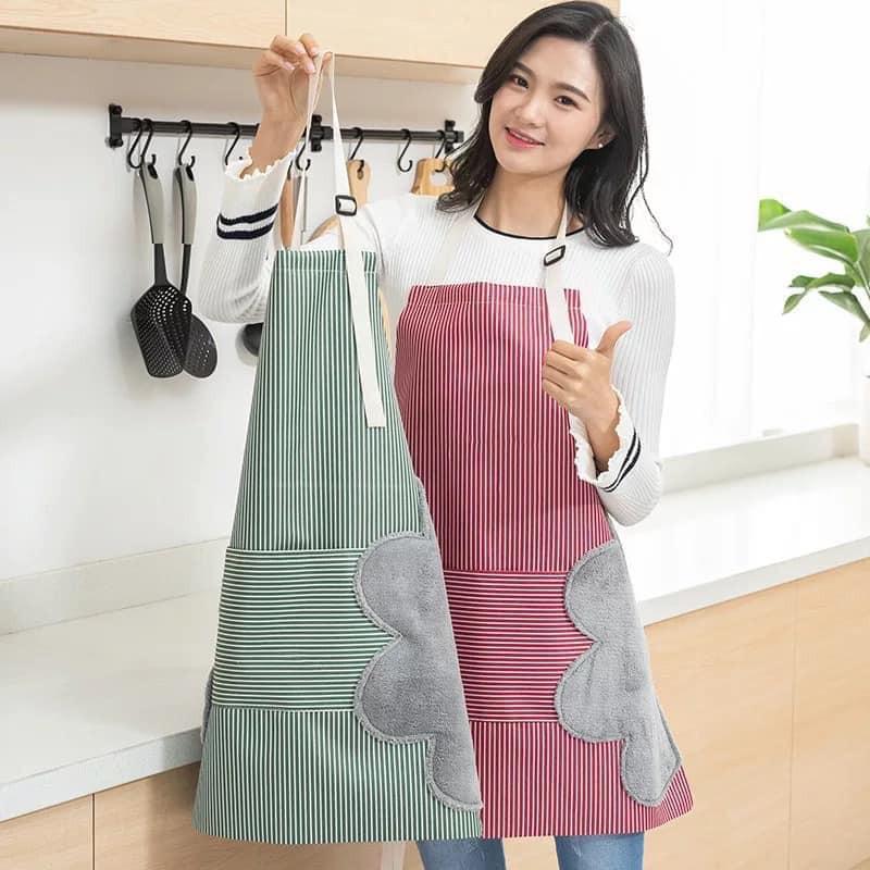 Tạp dề kẻ mẫu mới 3 in 1