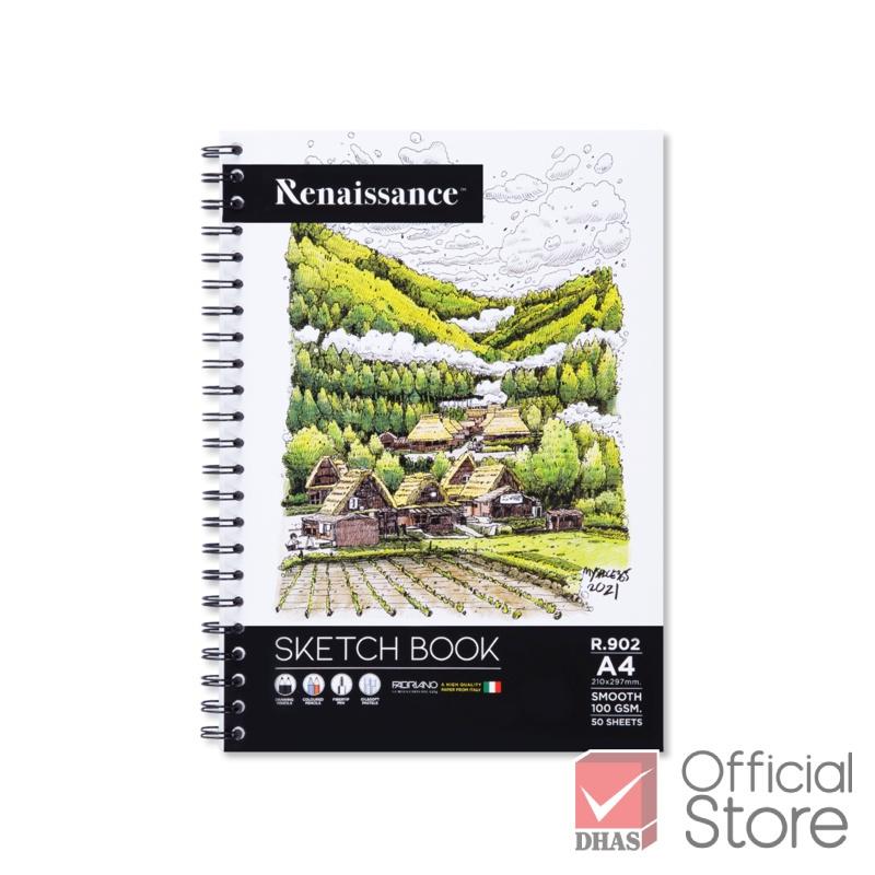 Sổ 50 giấy vẽ phác thảo Renaissance Sketchbook R-902 100G 50SH