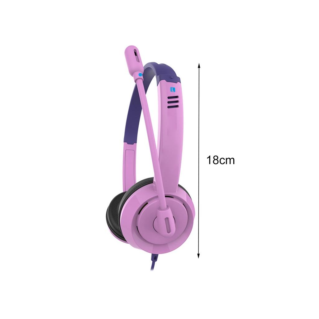 【ky】Danyin-DT326 Wired Headset Practical Noise Reduction Adjustable Headphone with Microphone for Students