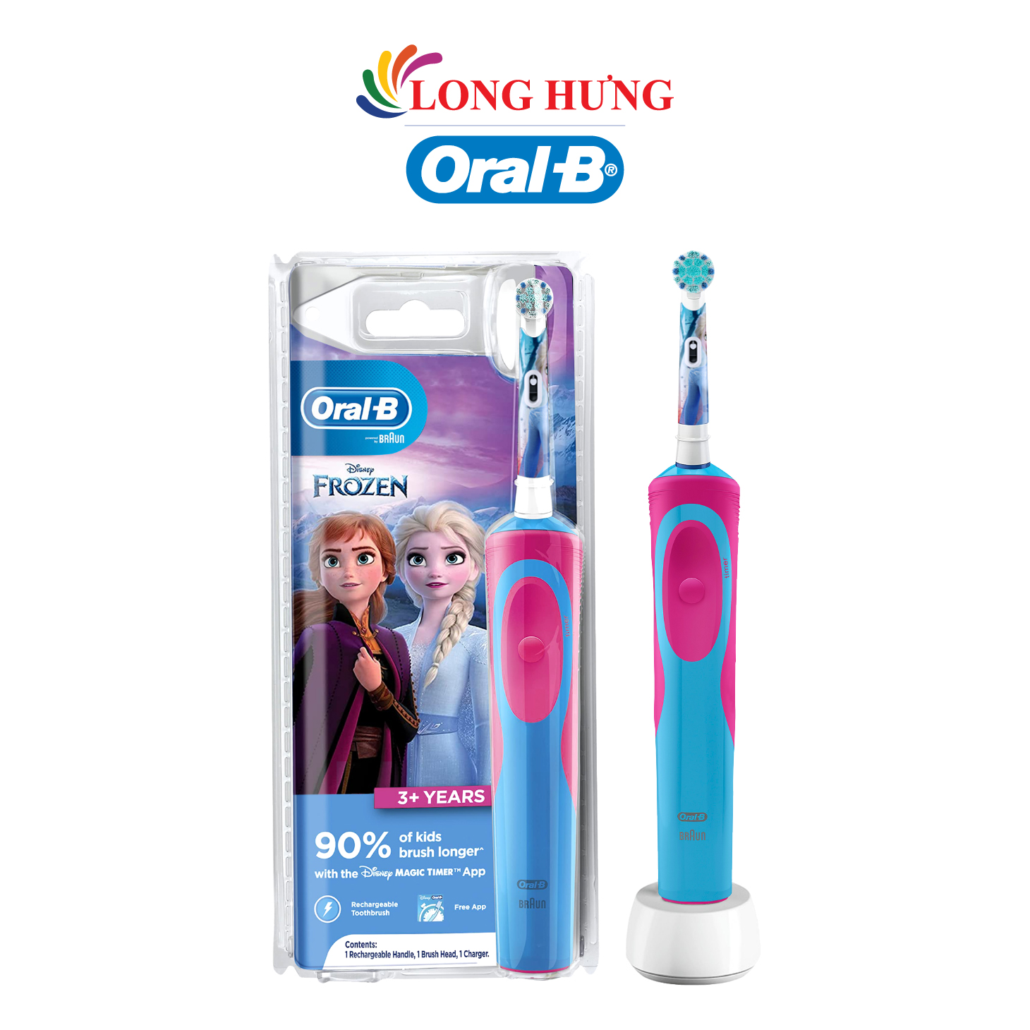 Bàn chải điện trẻ em Oral-B Stages Power Extra Soft 3+ D12.513K - Hàng chính hãng