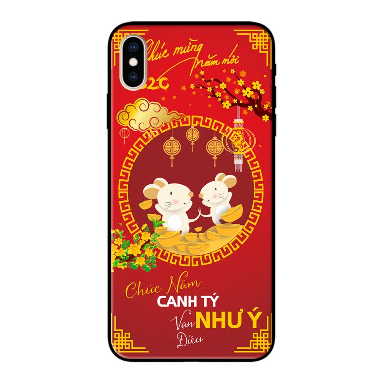 Ốp lưng in cho Iphone XS Mẫu Tết 2020  - Hàng chính hãng