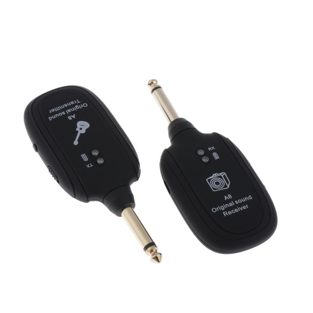 UHF Wireless Guitar System, Guitar Audio Transmitter Receiver Set for Electric Guitar Bass Violin