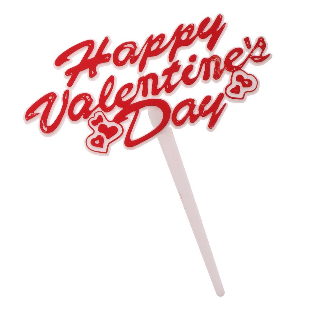 24Pcs Happy Valentine's Day Cupcake Topper Cake Picks Party Cake Decorations