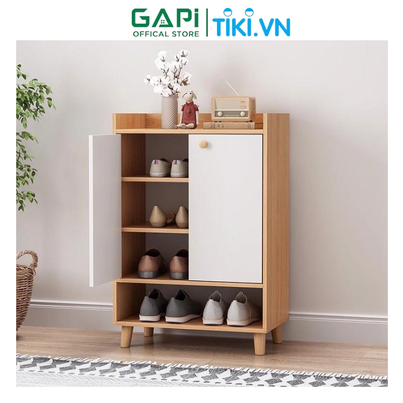 Tủ giày gỗ Johy GAPI cánh mở chống ẩm, tủ giày thông minh hiện đại tối ưu diên tích GP125