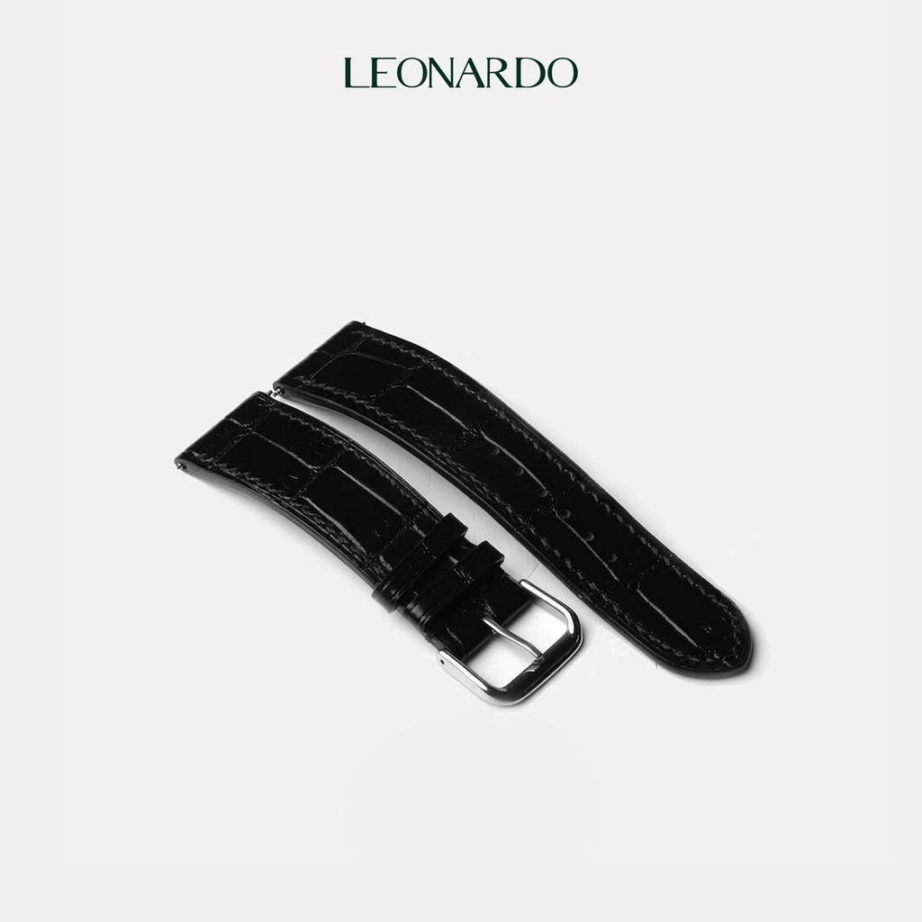 Dây da đồng hồ Cá Sấu thương hiệu Leonardo
