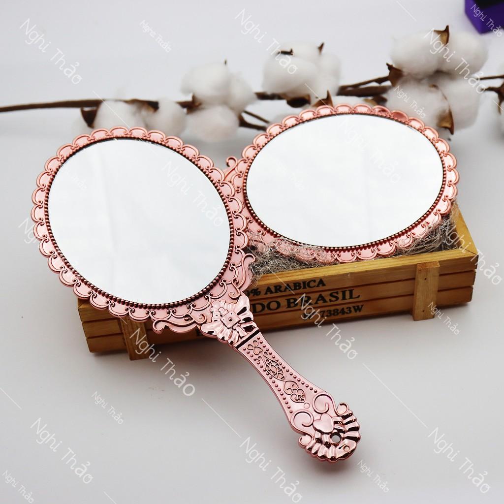 Gương cầm tay , gương hoàng cung cầm tay