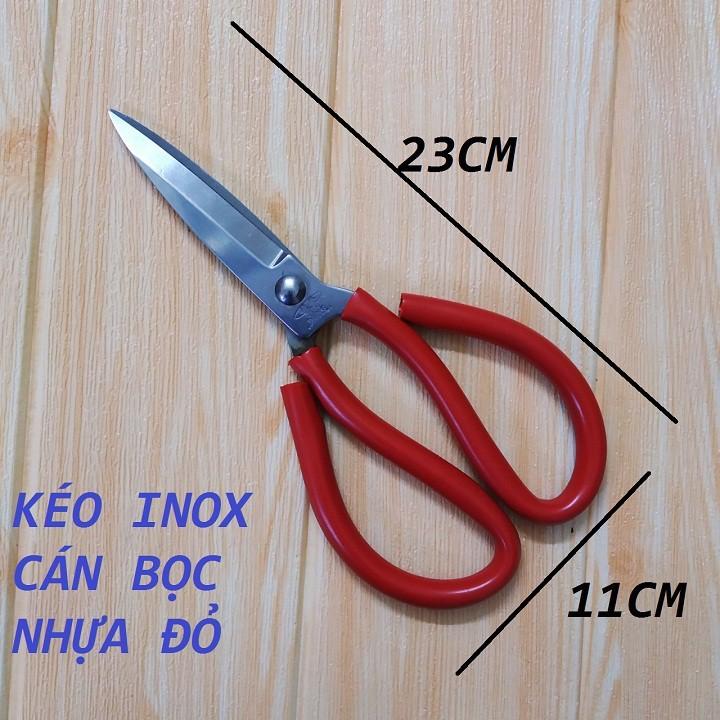 Kéo cắt gà, thép không gỉ, cán bọc nhựa dài 23cm