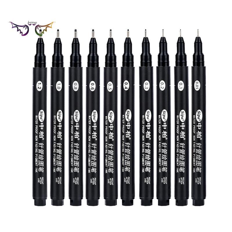 Sipa 8Pcs Black Thin Liner Pens Mini Liner Fineliner Drawing Pens for Artist Illustration Technical Drawing Office Documents