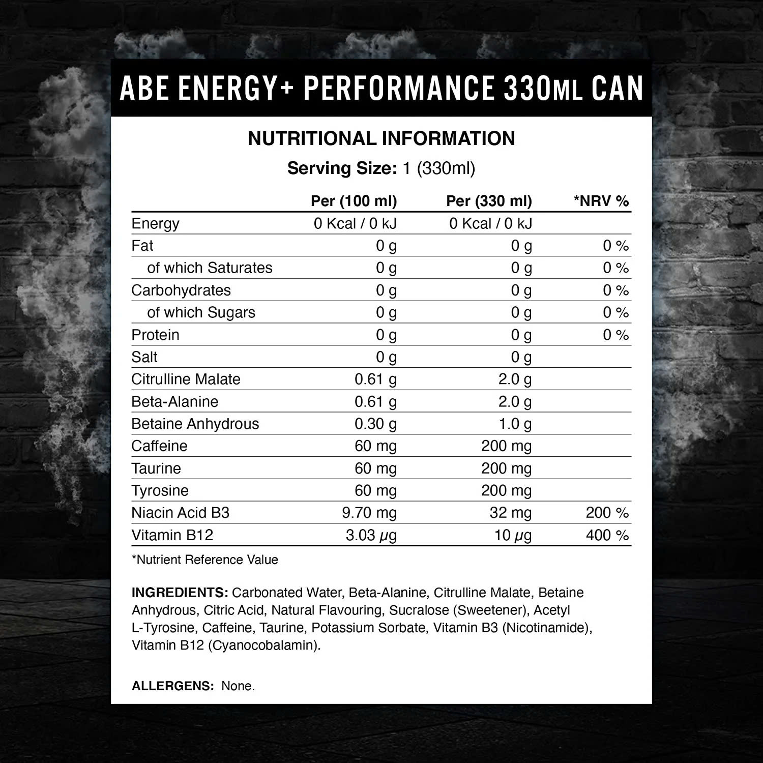 Applied Nutrition Abe Pre workout Dạng Lon (1 lon/330ml) - Nước Uống Tăng Lực Hỗ Trợ Tăng Sức Mạnh Năng Lượng Khi Tập