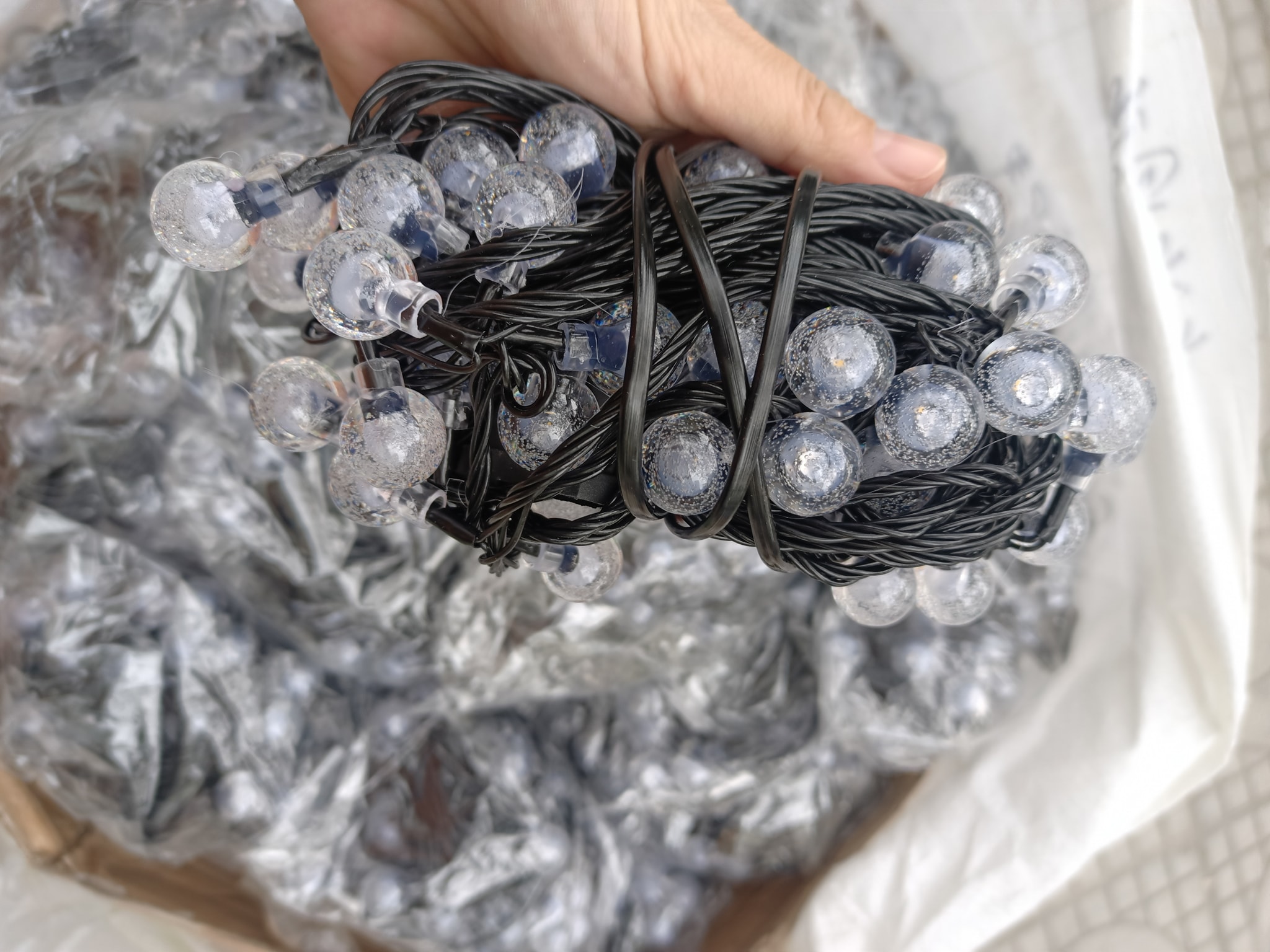 DÂY 10M ĐÈN NHÁY BI BỌT TRANG TRÍ ÁNH SÁNG VÀNG NẮNG CỰC ĐẸP
