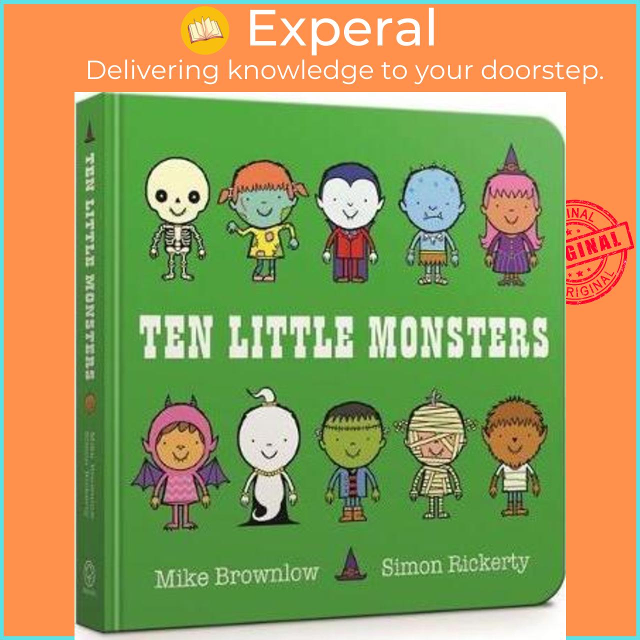 Sách - Ten Little Monsters Board Book by Mike Brownlow